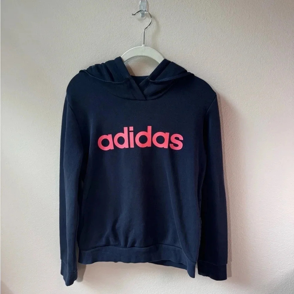 Women’s adidas hoodie - navy and pink, M